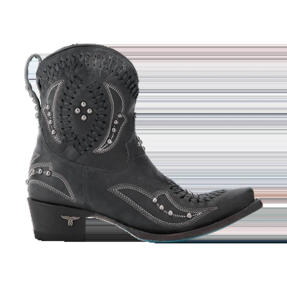 NEW LANE women's cossette bootie in distressed jet black